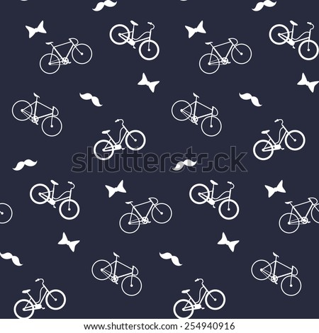 [[stock_photo]]: Retro Gentleman With Mustaches On A Bicycle On Old City Backgrou