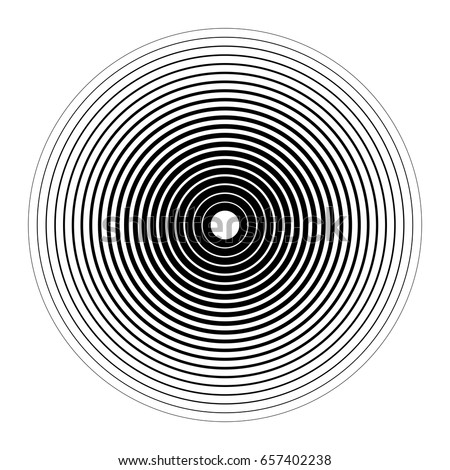 Foto d'archivio: Concentric Circles Progressive Line Weight Vector Design Eleme