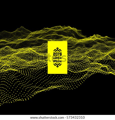 ストックフォト: 3d Abstract Background Vector Array Space Energy Art Web Landscape Banner Flyer Illustration