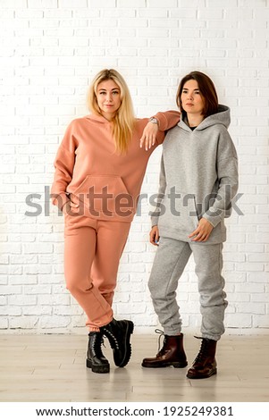 ストックフォト: Image Of Happy Overweight Woman In Tracksuit Holding Chocolate B