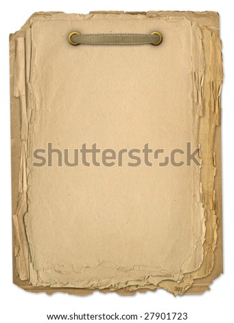 Stock photo: Grunge Copybook For Information In Scrapbooking Style With Ribbo