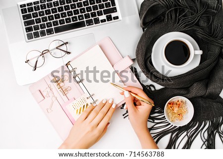 Stock photo: Freelancer Wrapped Up In Work