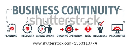 Foto stock: Business Continuity And Disaster Recovery Concept Vector Illustr