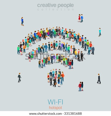 Stock photo: 3d Illustration Of Internet Technology A Group Of People Workin