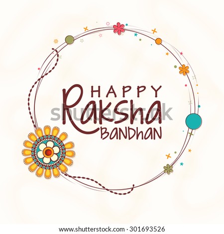 Foto stock: Raksha Bandhan Artistic Greeting Card Colorful Creative Backgrou