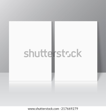 Foto stock: Corporate Identity Mock Up Of Blank Magazines Standing On Black Stylish Wood Background Template