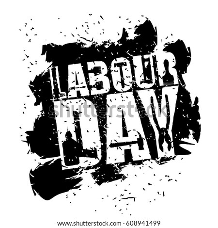 Stockfoto: Labor Day Emblem Of Grunge Style International Workers Day Log