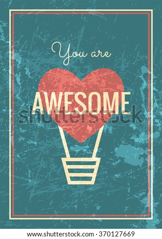 Stock photo: Awesome Love Hearts Frame Beautiful Valentines Day Card Design