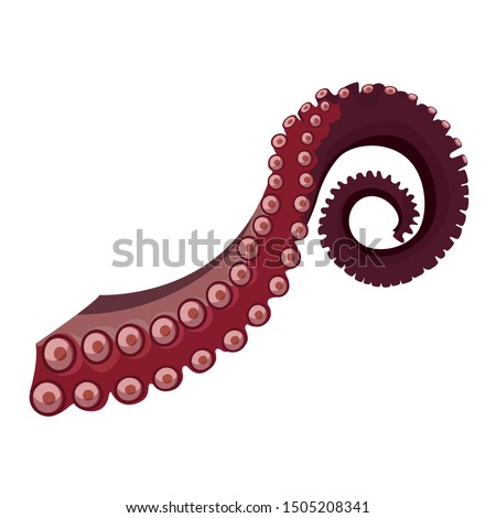 Octopus Tentacle Icon Isolated On White Background Healthy Food Fresh Seafood Underwater Marine A Zdjęcia stock © MarySan