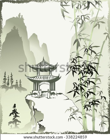 Stock photo: Mountain Chinese Zen Path