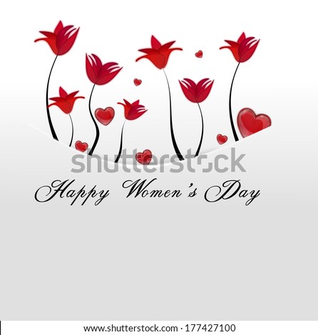 Red Card Pocket With White Flowers Tucked Away [[stock_photo]] © impresja26