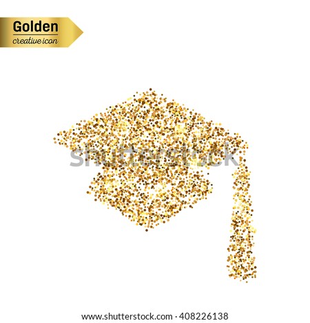 Foto stock: Mortar Board Or Graduation Cap With Paper Leaf Isolated On Whit