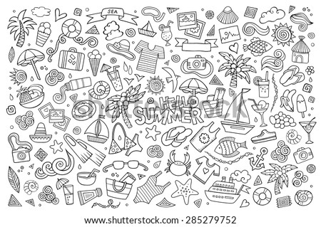 Summer Doodle Stock fotó © balabolka