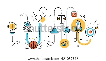 Foto stock: Idea Concept Layout For Brainstorming And Infographic Background