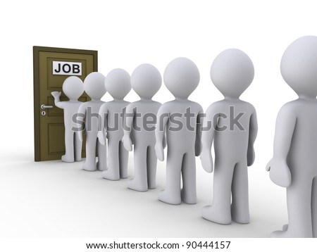 3d White People Waiting For Job Interview ストックフォト © 6kor3dos