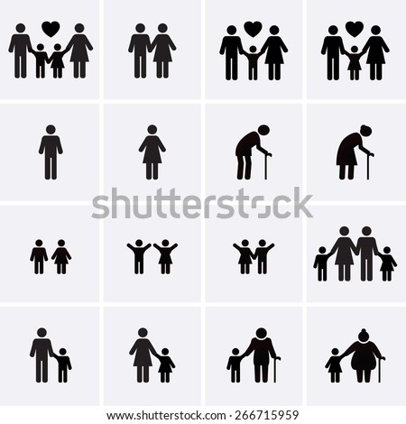 Stok fotoğraf: Couple Of Young People Man And Woman Hold Hands Vector Illustration In A Flat Style Set Of Charac