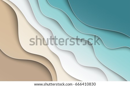 Stock photo: Wave On The Sand And Blue Sea