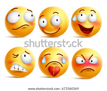 Foto stock: Heart Face Emotion Icon Illustration Sign Design