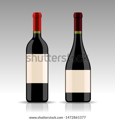 Сток-фото: Bottle Of Red Wine And Empty Glass With Dark Grapes With Corks And Opener Inside Vintage Wooden Box