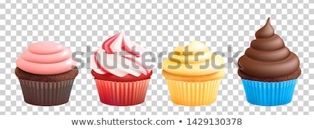 Stock fotó: Vanilla Cupcakes With Various Decorations