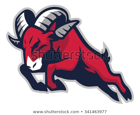 Foto stock: Ram Mascot Cartoon Vector Illustration