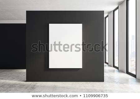 Foto stock: Blank Frame In Art Gallery