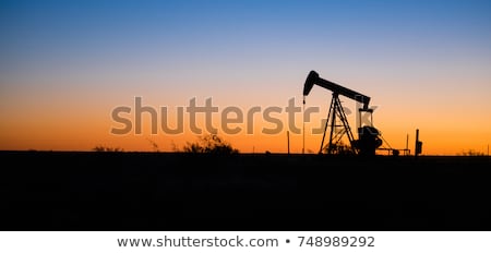 ストックフォト: Texas Oil Pump Jack Fracking Crude Extraction Machine