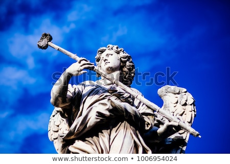 Stock fotó: Statue Potaverunt Me Aceto On Bridge Castel Sant Angelo Rome