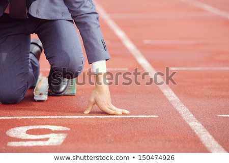 Stockfoto: Business Man Start Running