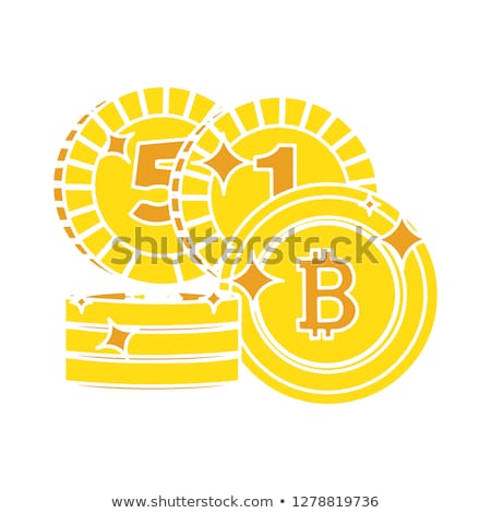 Stock fotó: Bit Coin Glossy Vector Icon Design
