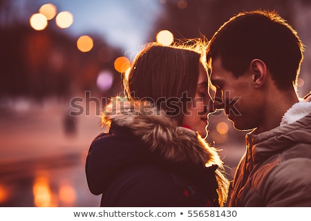 [[stock_photo]]: éduisant, · jeune · couple, · soir