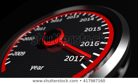 Foto stock: Speedometer 2017 Year Greeting