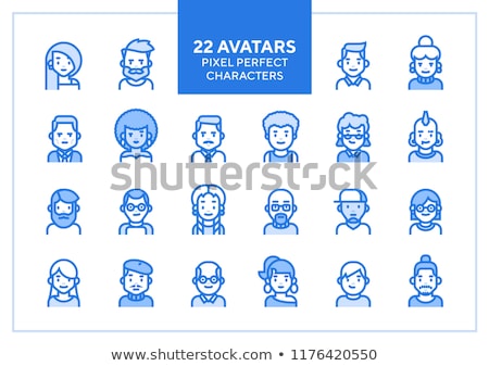 Stock foto: Man Hipster Avatar User Picture Cartoon Character