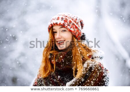 [[stock_photo]]: Attractive Fashion Girl Winter And Snow Scene