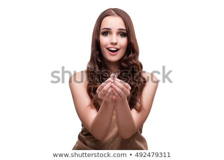 Foto stock: Beautiful Woman Showing Off Her Jewellery In Fashion Concept Iso