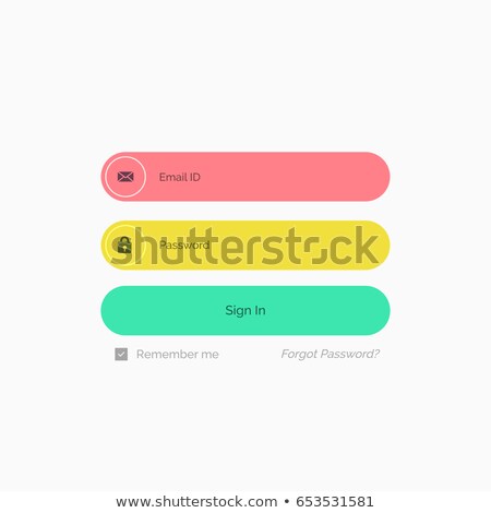 Foto stock: Colorful Funky Member Login Form Template Design