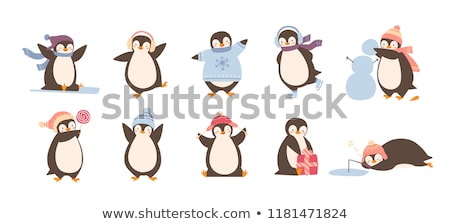 Foto d'archivio: Vector Cartoon Style Illustration Of Penguins