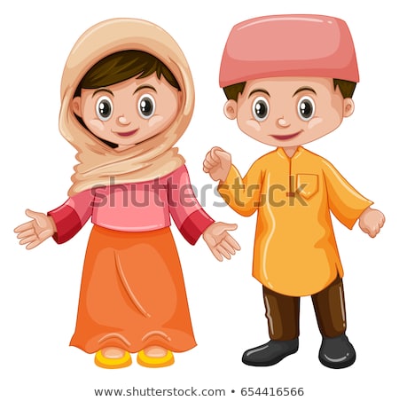 Сток-фото: Afghanistan Boy And Girl With Happy Face