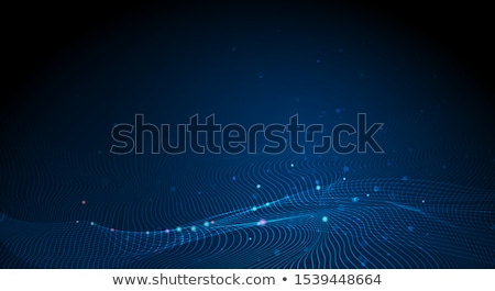 Foto stock: Abstract Particle Mesh In Blue Background