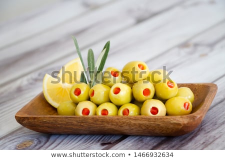 Foto stock: Stuffed Green Olives