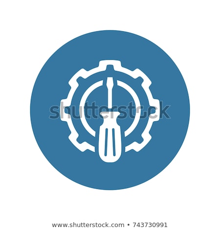 Stok fotoğraf: Fine Tuning Icon Gear And Screwdriver Service Symbol