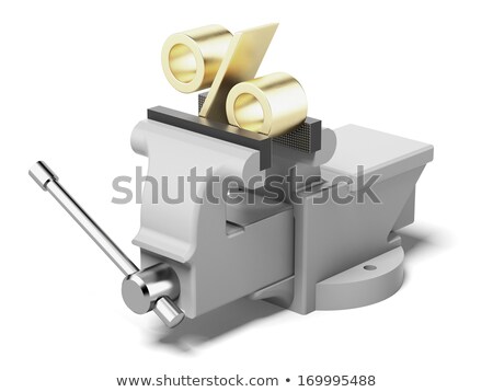 [[stock_photo]]: Percentage Sign In A Clamp