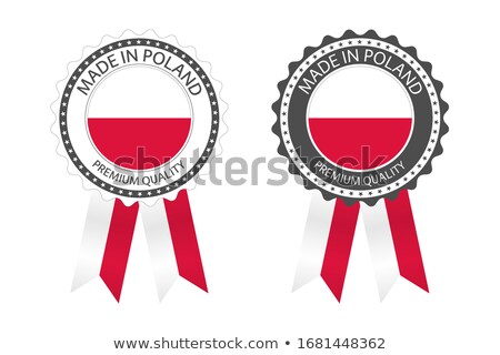 Stock fotó: Modern Vector Made In Poland Label Isolated On White Background Simple Sticker With Polish Colors