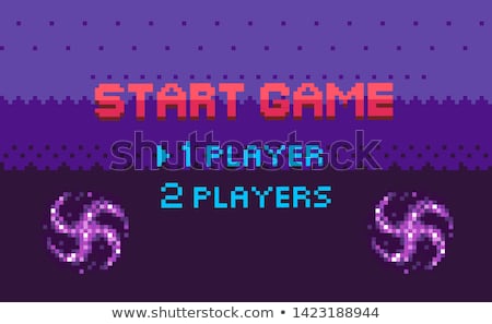 Zdjęcia stock: Pixel Game Start Choosing Page Player Vector