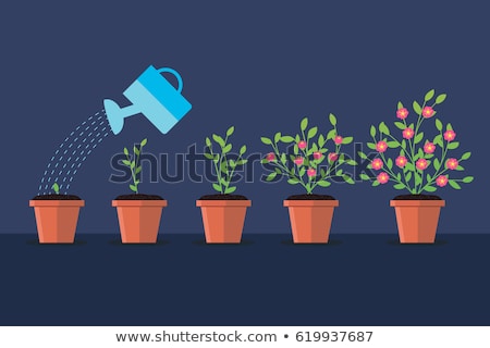 Stockfoto: Flower Growing In Pot From Soil Isolated Icon