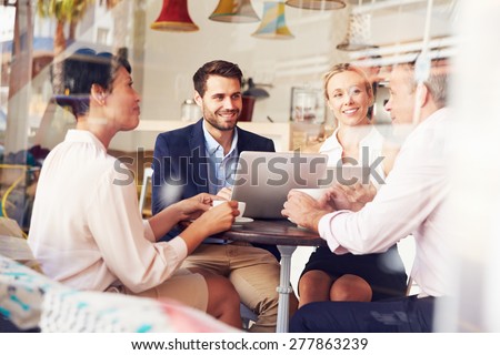 Zdjęcia stock: Business Meeting In Cafe