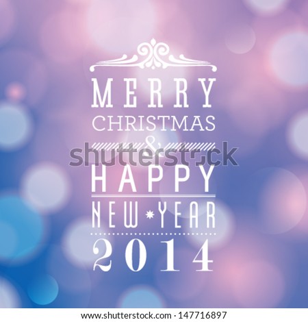 Сток-фото: New Year 2014 Celebration Template Vector Brochure Design Illust