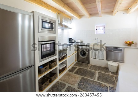 Foto stock: Majorca Balearic Indoor House In Balearic Mediterranean Style