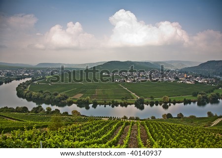 Сток-фото: World Famous Sinuosity At The River Mosel Near Trittenheim With