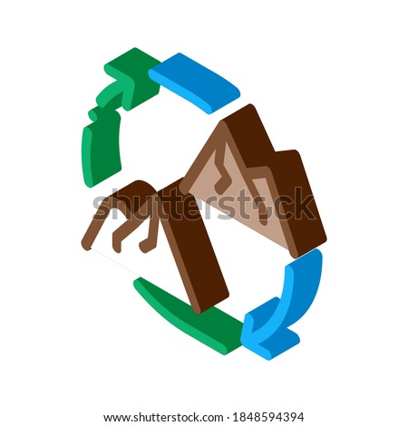 Stock fotó: Running Between Hills Of Al Safa And Al Marva Icon Vector Outline Illustration